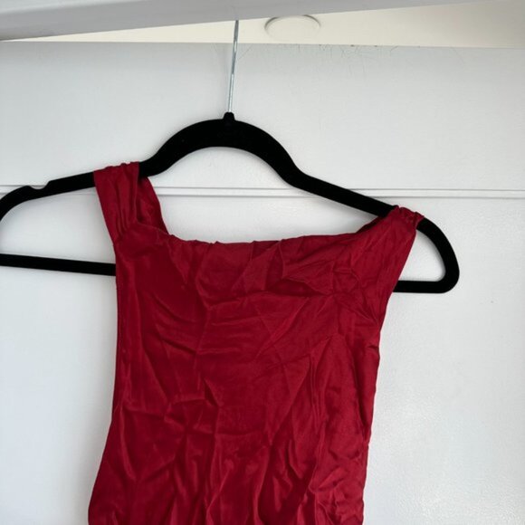 NWT Reformation Casette Midi Silk Dress Sangre Red Sz 2 Wedding Bridesmaid Gown - Picture 5 of 10